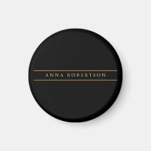 Black Gold Colours Professional Chic Minimalist Magnet