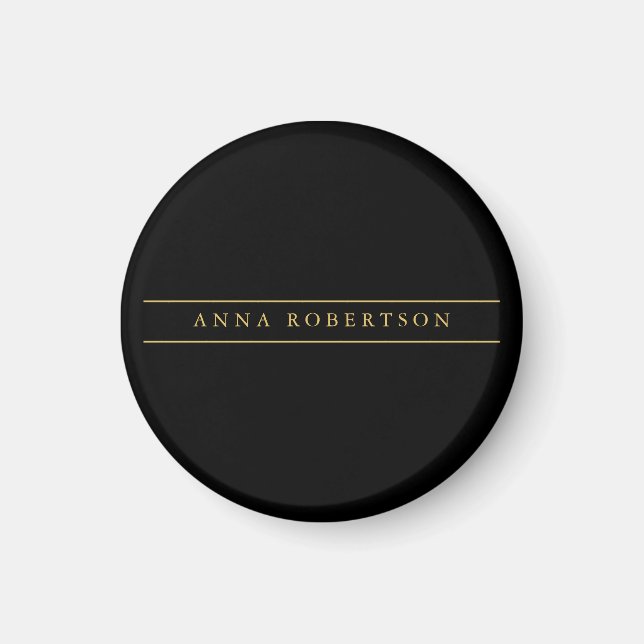 Black Gold Colours Professional Chic Minimalist Magnet (Front)