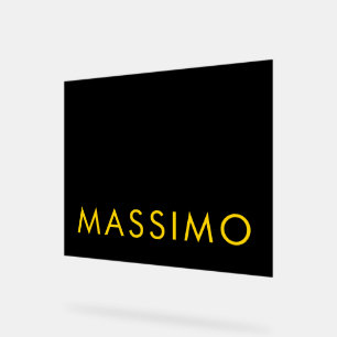 Black Gold Colours Professional Minimalist Name Acrylic Sign