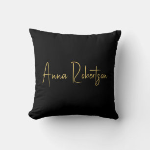 Black Gold Colours Professional Trendy Calligraphy Cushion