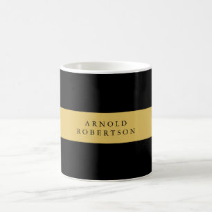 Black Gold Colours Professional Trendy Minimalist Coffee Mug