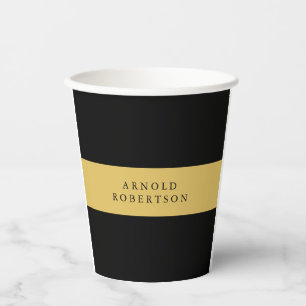 Black Gold Colours Professional Trendy Minimalist Paper Cups