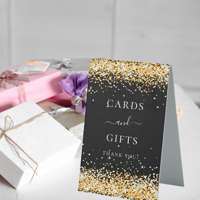 Black gold confetti cards gift (Creator Uploaded)