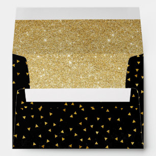 Black & Gold Confetti - Envelope