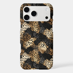 Black Gold Cream Leopard Animal Print  