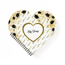 Black & Gold Custom Graduation Diary