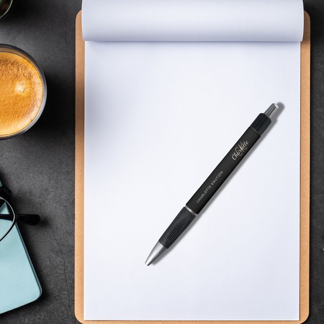 Black gold custom monogram name script (Creator Uploaded)