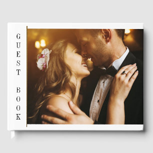 Black & Gold   Custom Photo Wedding Guest Book