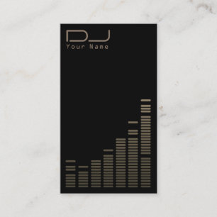 Black gold dark elegant modern musical business card