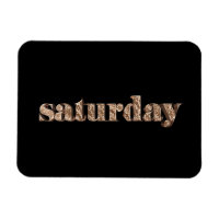 Black Gold Days of The Week Saturday Typography