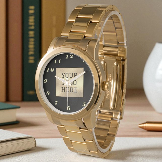Black Gold Elegant Classic Business Logo Watch (Creator Uploaded)