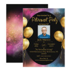 Black Gold Elegant Retirement Party Invitation