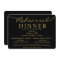 black gold Elegant Script Rehearsal Dinner 