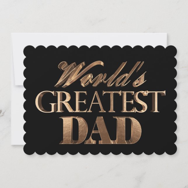 Black Gold Elegant Typography World's Greatest Dad (Front)