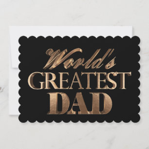 Black Gold Elegant Typography World's Greatest Dad