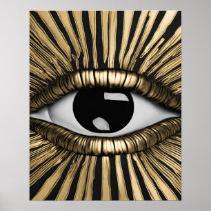 Black Gold Eye Wall Art