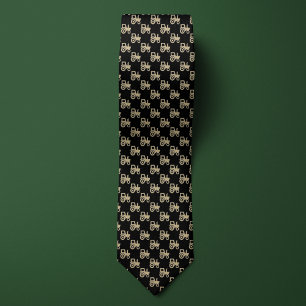 Black & Gold Farmers Tractor Tie