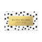 Black & Gold Faux Foil Dot Pattern Business Card
