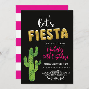 Black & Gold Fiesta Invitation