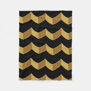 Black Gold Fleece Blanket