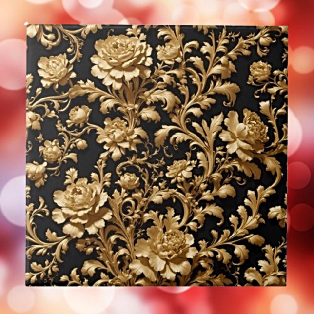 Black & Gold Flemish Baroque Tile (Creator Uploaded)