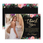 Black Gold Floral Surprise Retirement Party Photo