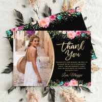 Black Gold Floral Surprise Retirement Party Photo