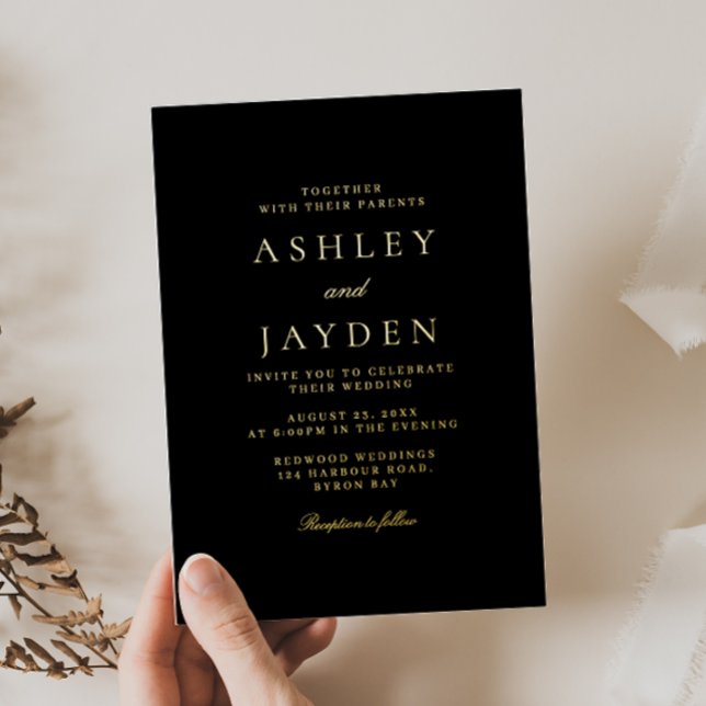 Black & Gold Foil Modern Wedding (Creator Uploaded)