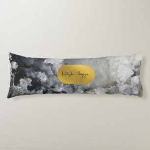 Black Gold Foil Sea Crystals Signature Body Cushion