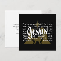 Black Gold FOR UNTO US JESUS Christmas
