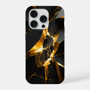 Black Gold Fracture Luxury iPhone 16 Case