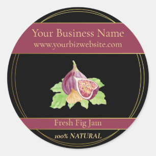 Black & Gold Fresh Fig Jam Product Label