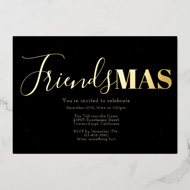 Black Gold Friendsmas Christmas (Front)