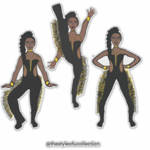 Black Gold Fringe Dancer #1