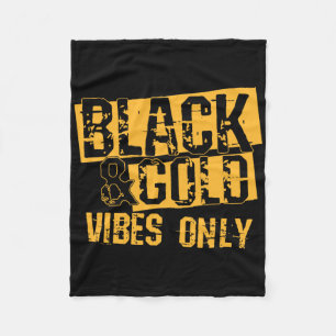Black Gold Game Day Group Shirt For High School Fo Fleece Blanket