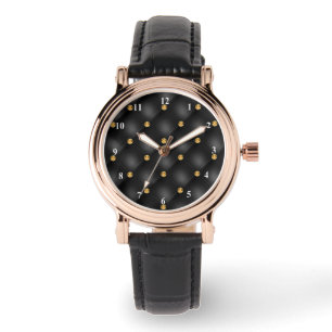 Black Gold Gemstone Watch