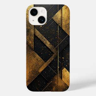 Black Gold Geometric Design Case-Mate iPhone 14 Case