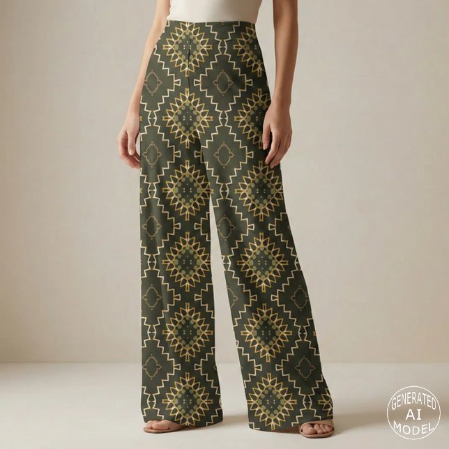Black Gold Geometric Ethnic Moroccan Arabesque Fabric (Creator Uploaded)