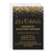 Black & Gold Glitter 50th Birthday Let's Celebrate
