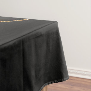 Black Gold Glitter Agate Tablecloth