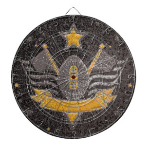 Black Gold Glitter American Football Jersey MVP Dartboard