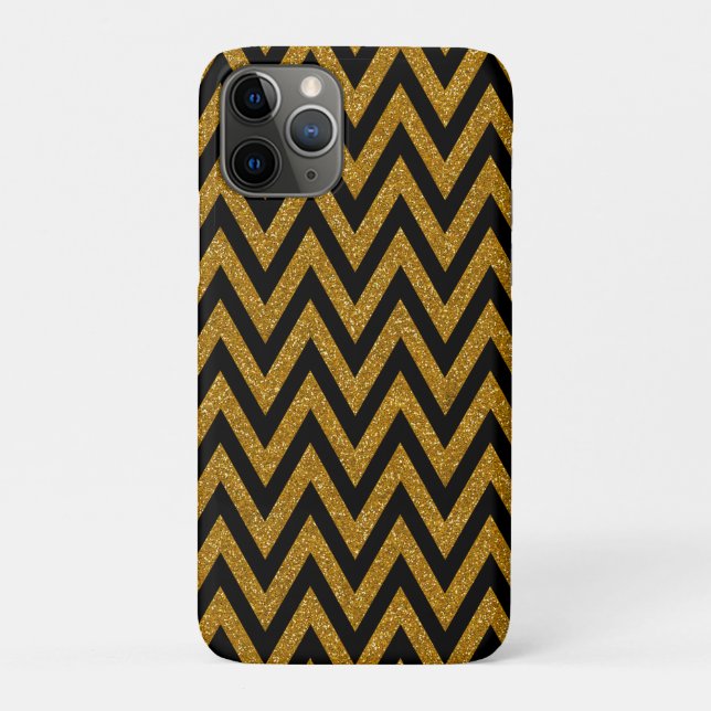 Black Gold Glitter for Her Premium Cute Simple Case-Mate iPhone Case (Back)