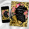 Black Gold Glitter Shoes Birthday Party Invitation