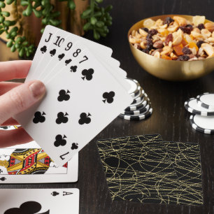 Black Gold Glitzy Abstract Playing Cards