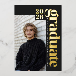 Black Gold Graduate Black Photo Graduation Gold