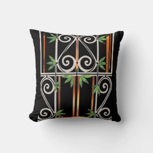 Black Gold Green GUANTANAMO Cushion