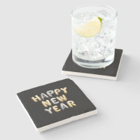 Black Gold Grey Happy New Year