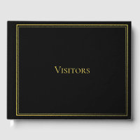 Black Gold Guest Book Sign In Visitors Register