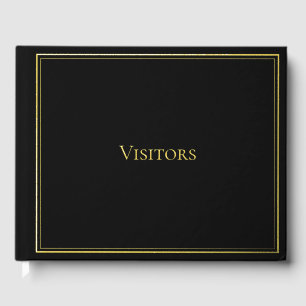 Black Gold Guest Book Sign In Visitors Register