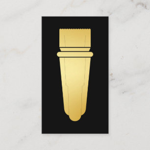 Black & Gold Hair Clipper Barbershop Business Card